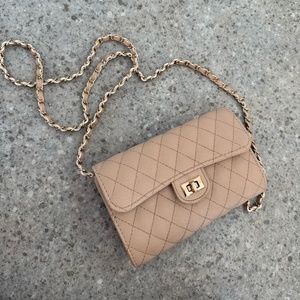 Quilted Stitched Crossbody Bag/ Clutch